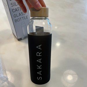 New in Box: Sakara Glass Water Bottle with Silicone Sleeve